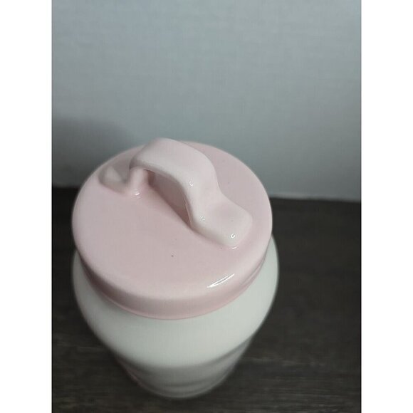 NWT Rae Dunn Cotton Tail Cutie Easter Spring Canister Pink Lid 2021 Magenta - Picture 7 of 11
